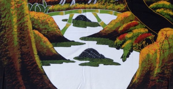 Batik Stoffbild Wandbild Motive kaufen Afrika Deko Shop 22290j