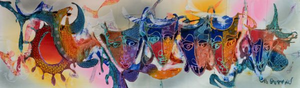 Batik Stoffbild Wandbild Motive kaufen Afrika Deko Shop 2130