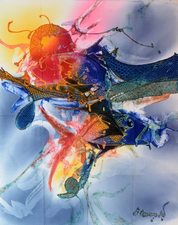 Batik Stoffbild Wandbild Motive kaufen Afrika Deko Shop 2131