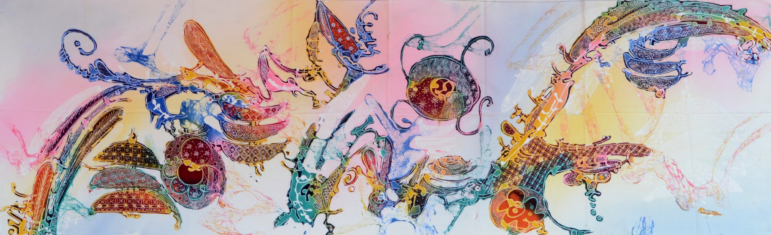Batik Stoffbild Wandbild Motive kaufen Afrika Deko Shop 2135