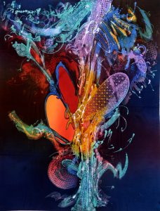 Batik Stoffbild Wandbild Motive kaufen Afrika Deko Shop 2138a