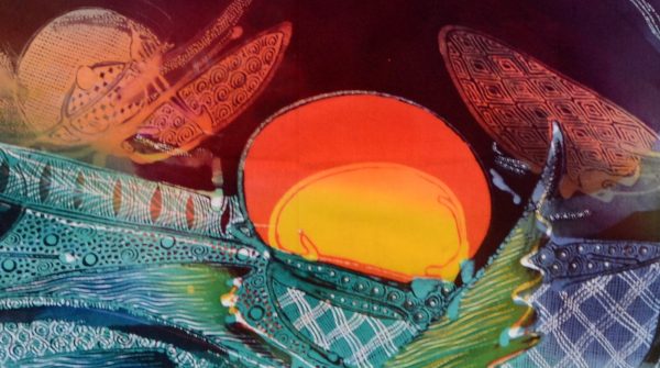 Batik Stoffbild Wandbild Motive kaufen Afrika Deko Shop 2139f