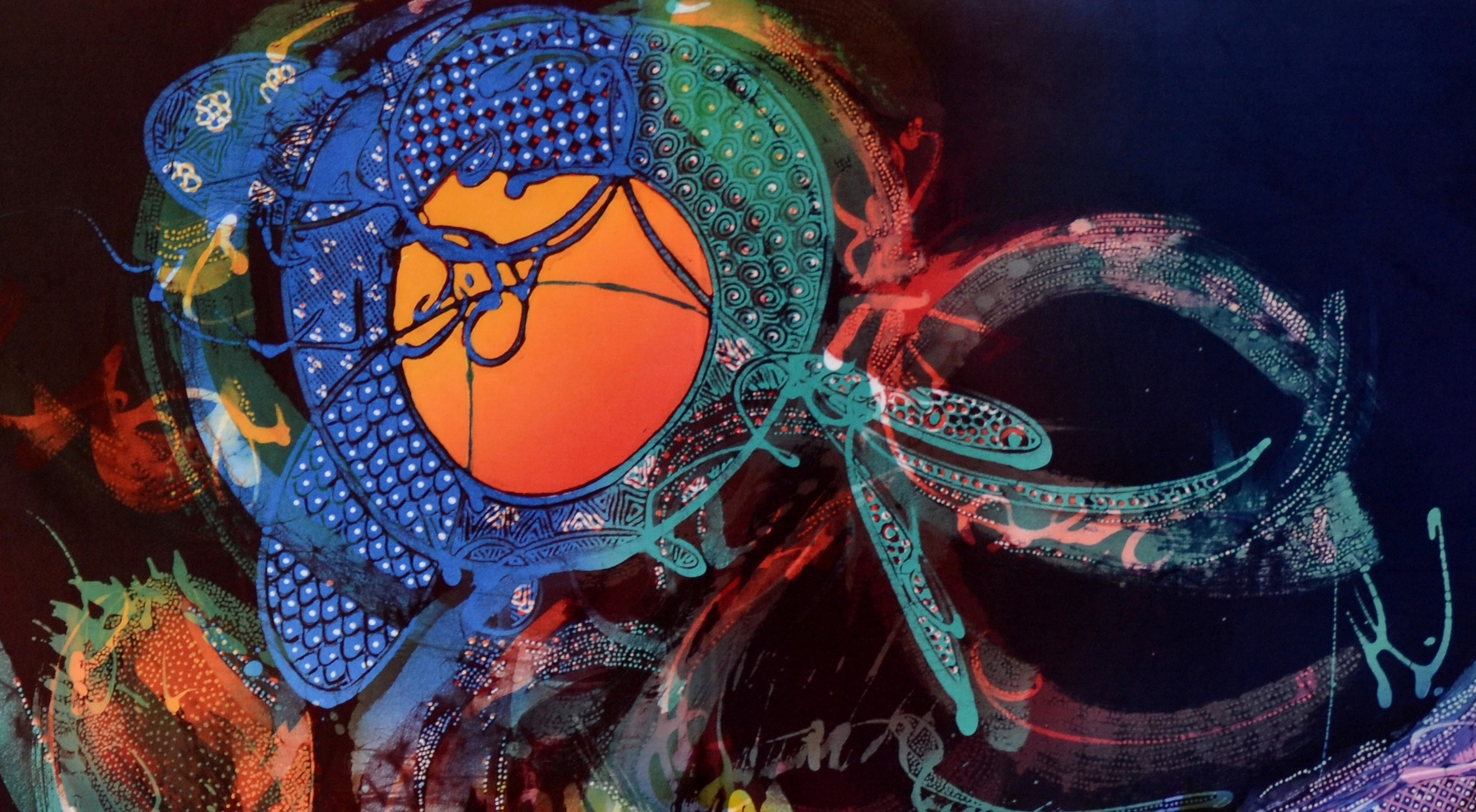 Batik Stoffbild Wandbild Motive kaufen Afrika Deko Shop 2140c