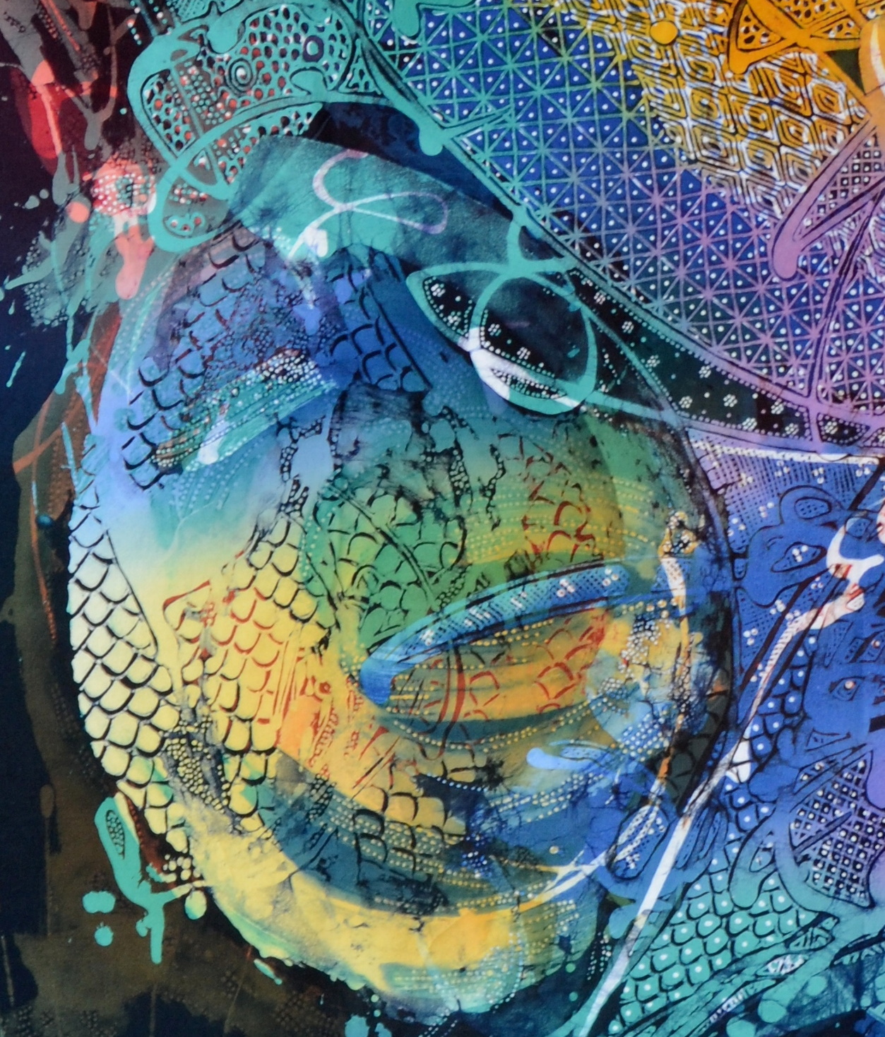 Batik Stoffbild Wandbild Motive kaufen Afrika Deko Shop 2140f