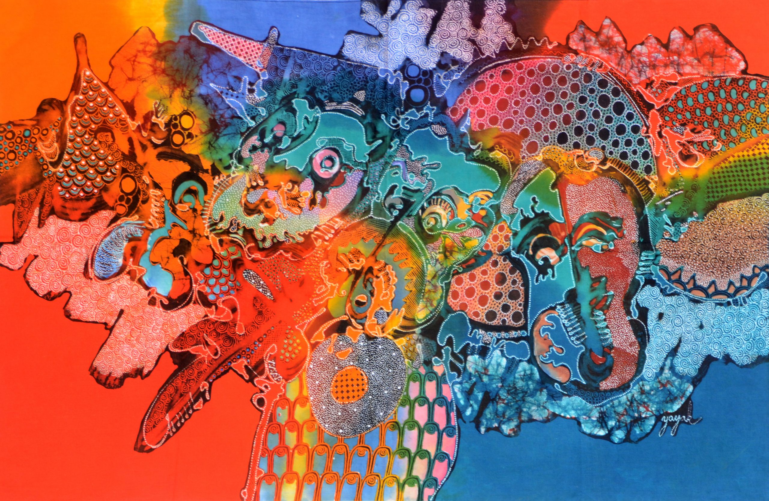 Batik Stoffbild Wandbild Motive kaufen Afrika Deko Shop 2151