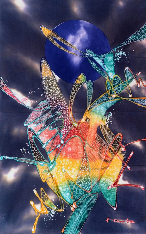 Batik Stoffbild Wandbild Motive kaufen Afrika Deko Shop 2153