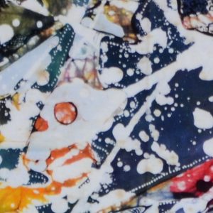Batik balinesisches Stoffbild moderne Kunst, 45 x 75 cm