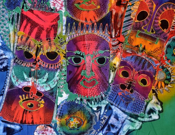 Batik Stoffbild Wandbild Motive kaufen Afrika Deko Shop 2157c
