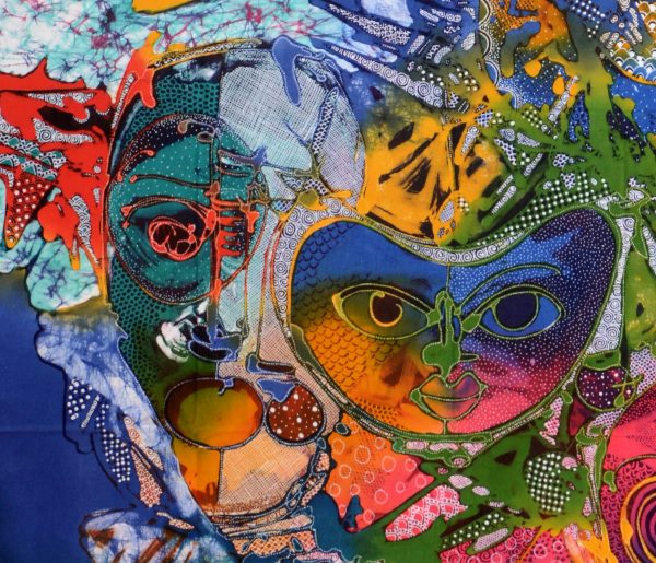 Batik Stoffbild Wandbild Motive kaufen Afrika Deko Shop 2158f