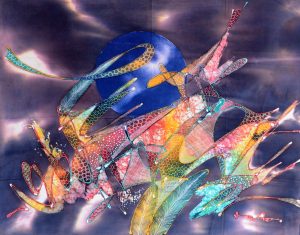 Batik Stoffbild Wandbild Motive kaufen Afrika Deko Shop 2162a