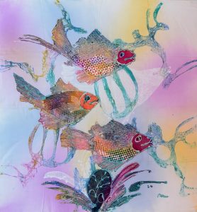 Batik Stoffbild Wandbild Motive kaufen Afrika Deko Shop 2173a