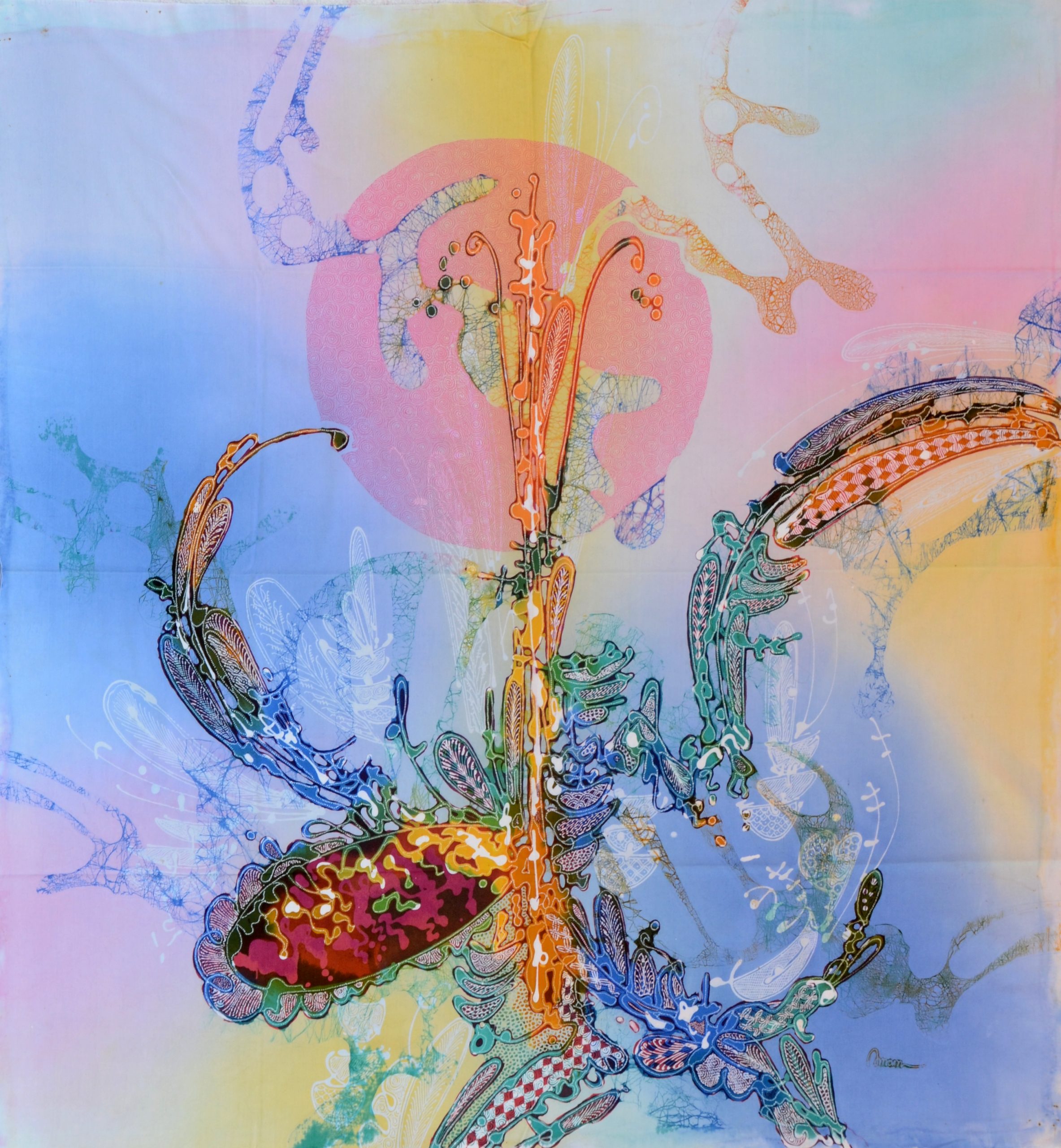 Batik Stoffbild Wandbild Motive kaufen Afrika Deko Shop 2174