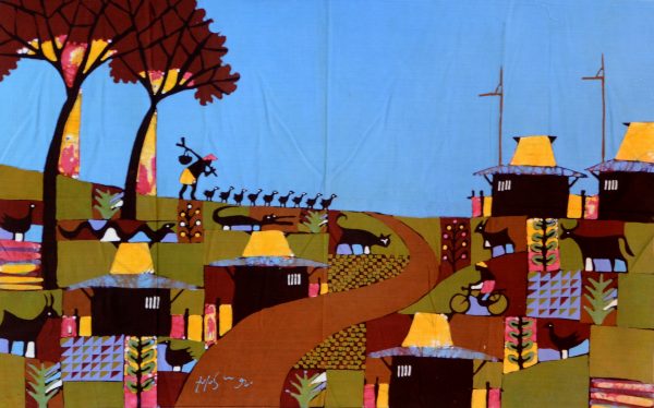 Batik Stoffbild Wandbild Motive kaufen Afrika Deko Shop 2184
