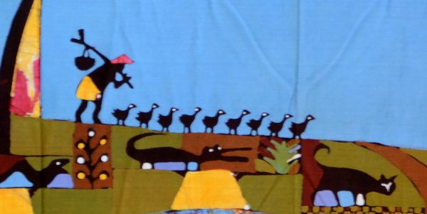 Batik Stoffbild Wandbild Motive kaufen Afrika Deko Shop 2184c