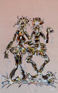 Batik Stoffbild Wandbild Motive kaufen Afrika Deko Shop 2187a