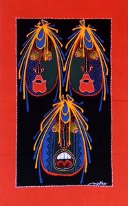 Batik Stoffbild Wandbild Motive kaufen Afrika Deko Shop 2192a