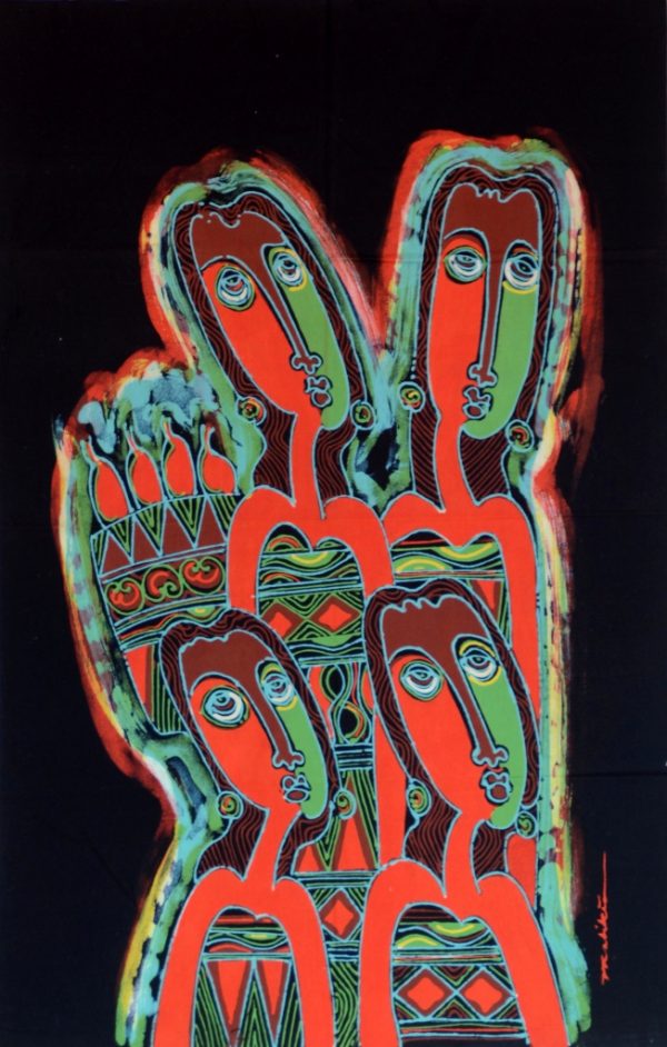 Batik Stoffbild Wandbild Motive kaufen Afrika Deko Shop 2193