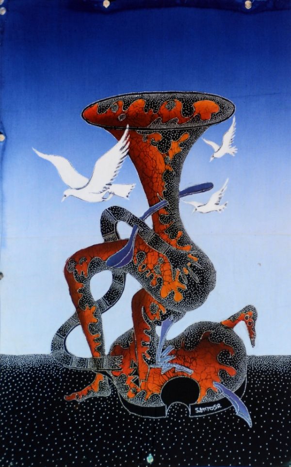 Batik Stoffbild Wandbild Motive kaufen Afrika Deko Shop 2195