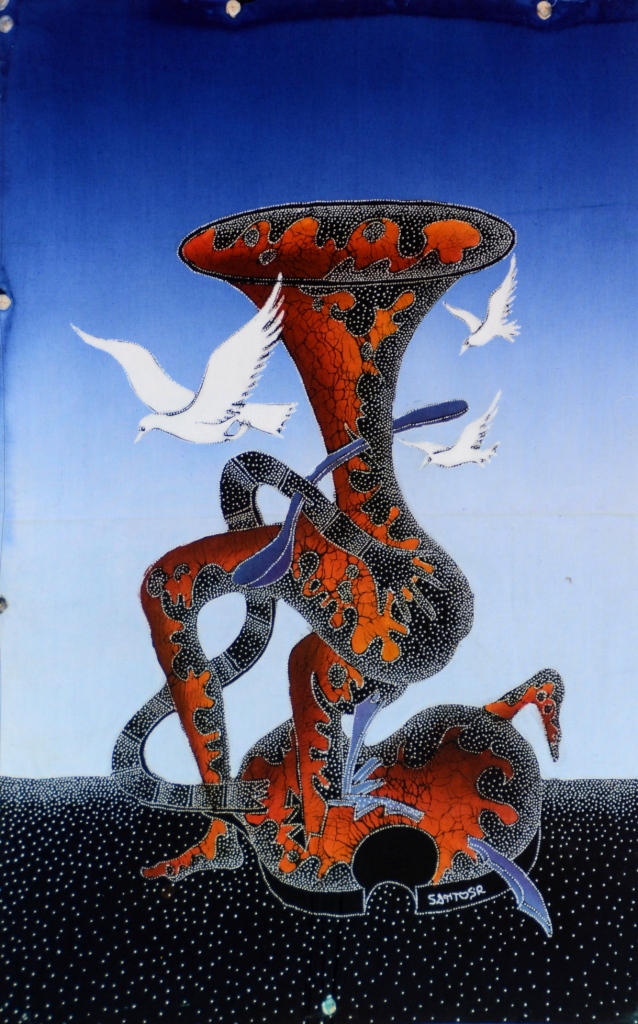 Batik Stoffbild Wandbild Motive kaufen Afrika Deko Shop 2195