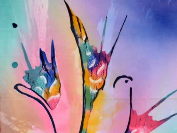 Batik Stoffbild Wandbild Motive kaufen Afrika Deko Shop 2198c
