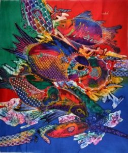 Batik Stoffbild Wandbild Motive kaufen Afrika Deko Shop 1803a