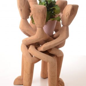 Figur afrikanischer Freundschaftskreis Fundholz – verkauft