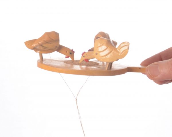 Figur Hühner Spiele Tierfigur afrikanische Skulptur Holz kaufen Afrika Deko Shop 2409c
