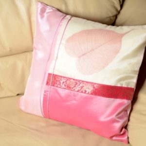 Kissenbezug Kissenhülle rosa Elefanten-Borte, 40 x 40 cm