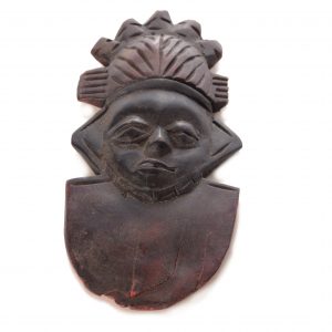 Maske afrikanische Wanddeko Massivholz, 23 cm