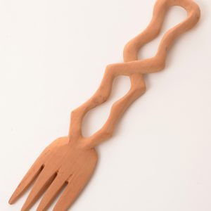 Maske Gabel aus Massivholz, 50 cm
