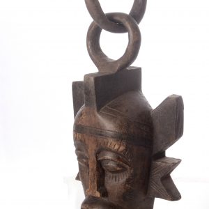 Afrikanische Maske Wanddeko aus Massivholz, 30 cm