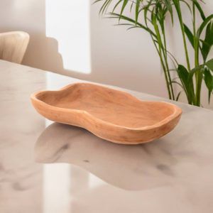 Schale afrikanische Dekoschale Massivholz nierenförmig, 40 cm