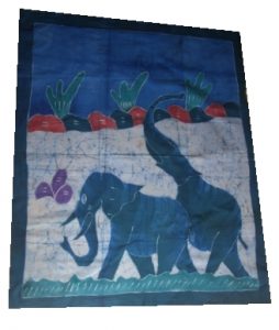 Batik Stoffbild Wandbild Motive kaufen Afrika Deko Shop 1160a