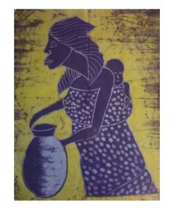 Batik Stoffbild Wandbild Motive kaufen Afrika Deko Shop 1167a