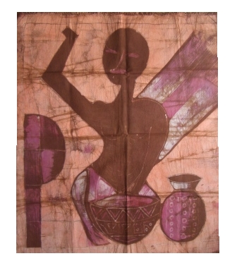 Batik Stoffbild Wandbild Motive kaufen Afrika Deko Shop 1185