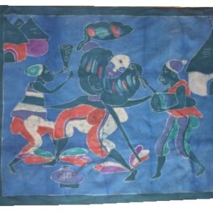 Batik Bild Stoffbild Tänzer-Motiv, 95 x 115 cm