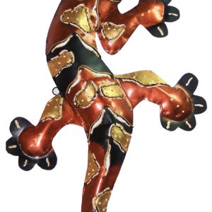 Gecko balinesische Figur aus Blech, 50 cm