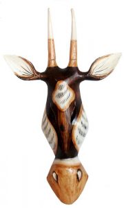 Maske Wandmaske Tiermaske Antilope Afrika Deko Shop 2466a