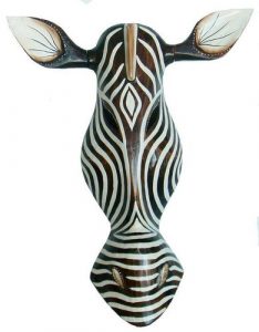 Maske Tiermaske Zebra afrikanische Hängemaske kaufen Afrika Deko Shop 2467a