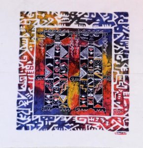 Batik Stoffbild Wandbild Motive kaufen Afrika Deko Shop 21134a