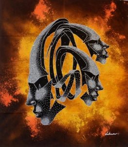 Batik Stoffbild Wandbild Motive kaufen Afrika Deko Shop 21151a