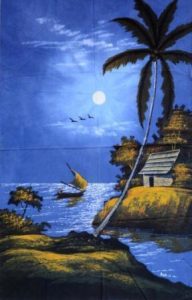 Batik Stoffbild Wandbild Motive kaufen Afrika Deko Shop 2183a
