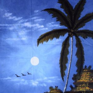 Batik Bali Stoffbild Meeresblick, 45 x 75 cm – verkauft