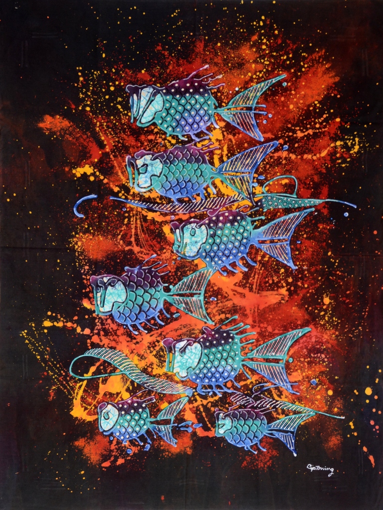 Batik Stoffbild Wandbild Motive kaufen Afrika Deko Shop 22220