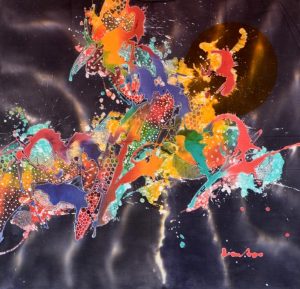 Batik Stoffbild Wandbild Motive kaufen Afrika Deko Shop 2178a