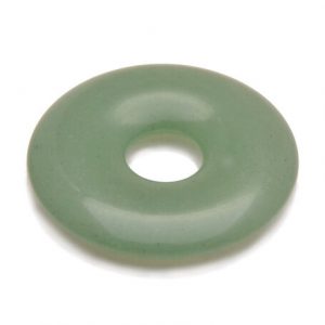Donut Edelstein afrikanischer Anhänger Grünquarz, 30 mm
