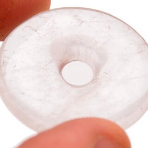 Donut Edelstein afrikanischer Anhänger Bergkristall, 30 mm