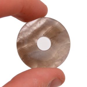 Donut Edelstein afrikanischer Anhänger Fluorit, 30 mm
