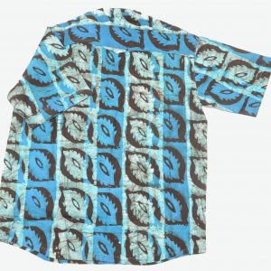 Batik Freizeit afrikanisches Hemd, blau, Gr. M