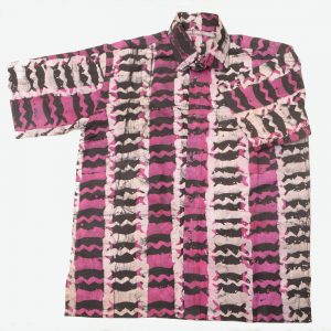 Batik Freizeit afrikanisches Hemd, lila, Gr. M